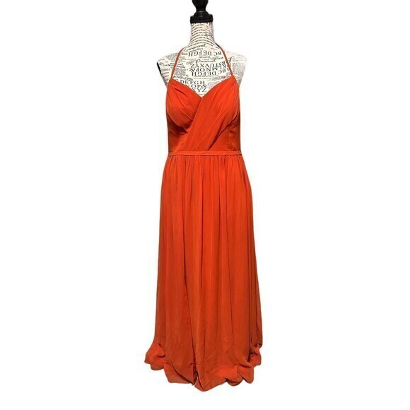 Azazie Dresses & Skirts - Azazie burnt Orange Bridesmaid Size 12 Corset Tie‎ In The Back  Spittget…